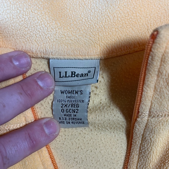 XXL - L.L. Bean Gorgeous Light Peach Fleece Quarter Zip Jacket 🍑 - Picture 2 of 9